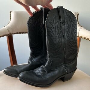 Durango black leather short cowboy boots